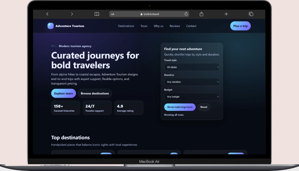 Screenshot of the app static sites hosting system